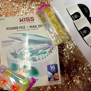 Kiss Power File + Nail Dryer Set x Gems x Gel Remover